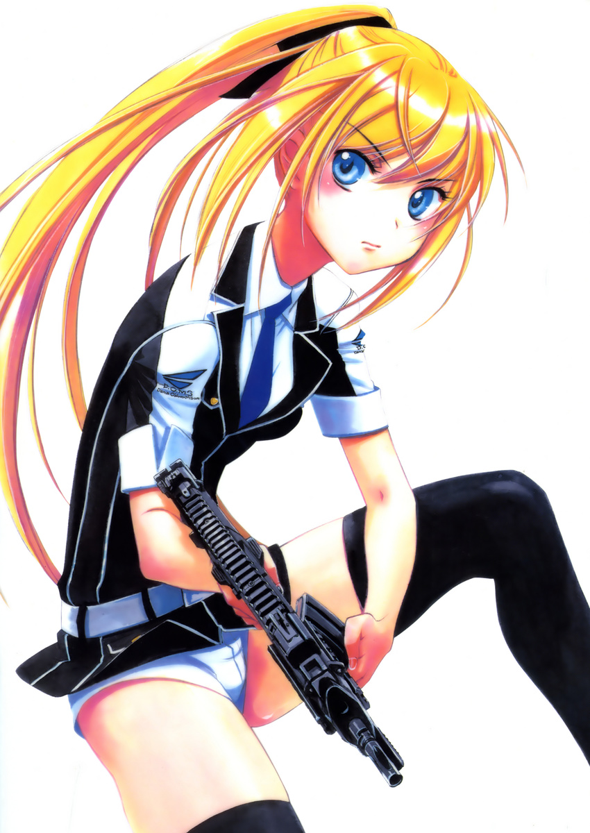 adelina full_metal_panic full_metal_panic_another gun tagme thighhighs