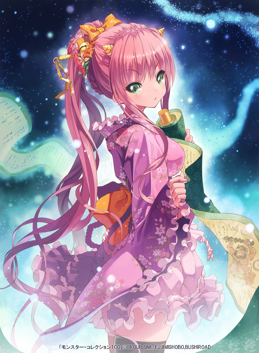 horns kankurou kimono tagme thighhighs