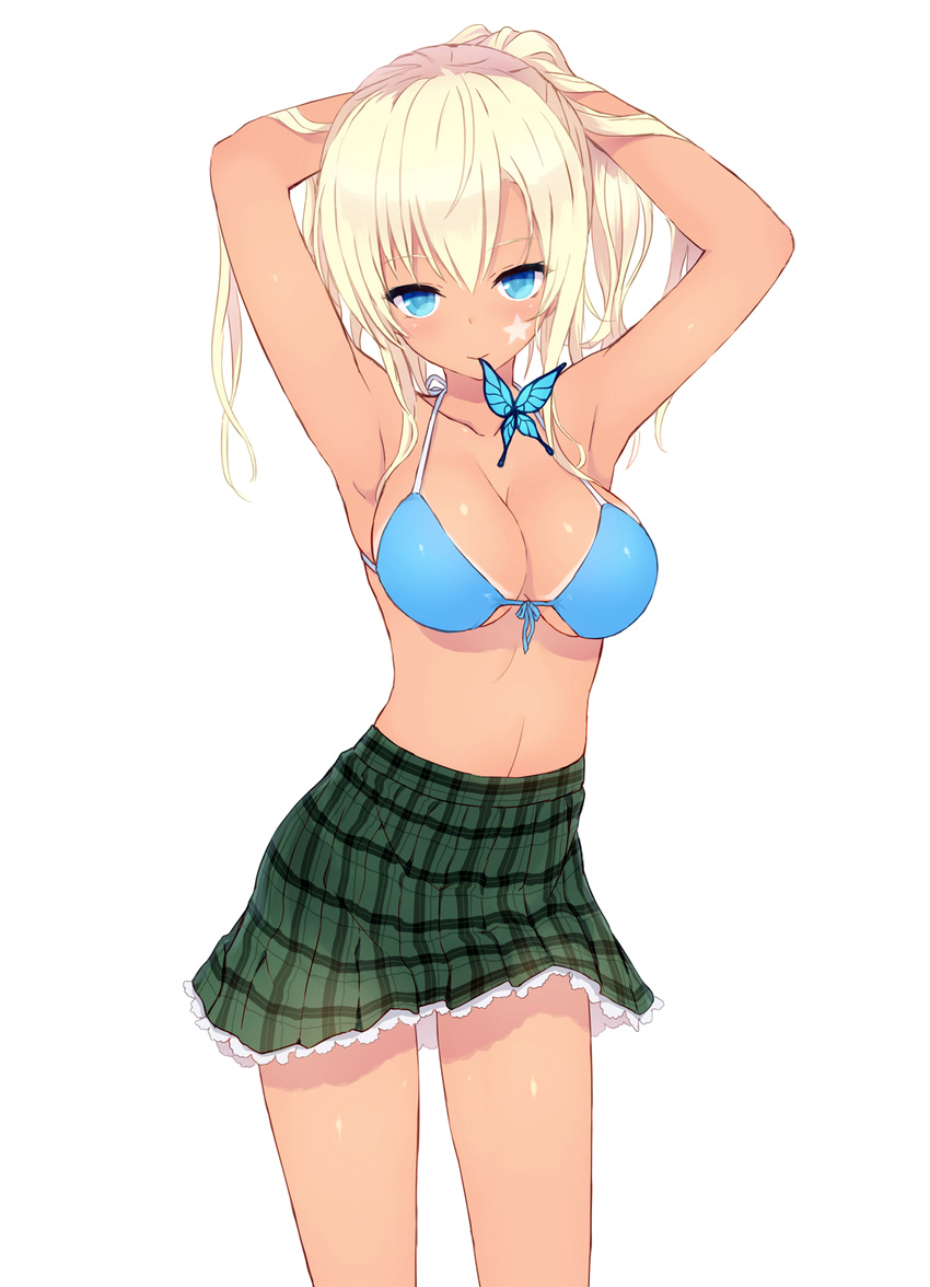 bikini_top boku_wa_tomodachi_ga_sukunai cait cleavage kashiwazaki_sena seifuku tan_lines transparent_png