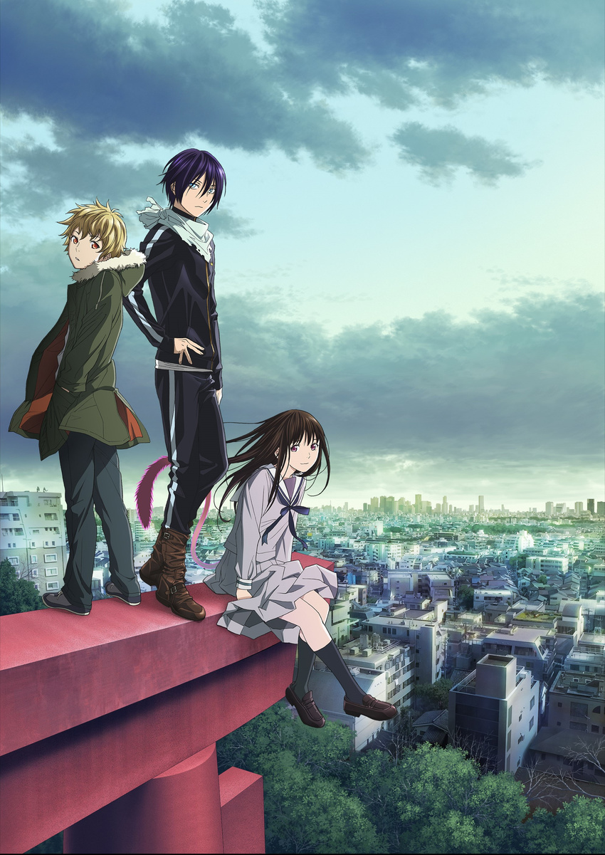 iki_hiyori landscape noragami seifuku tagme yato yukine