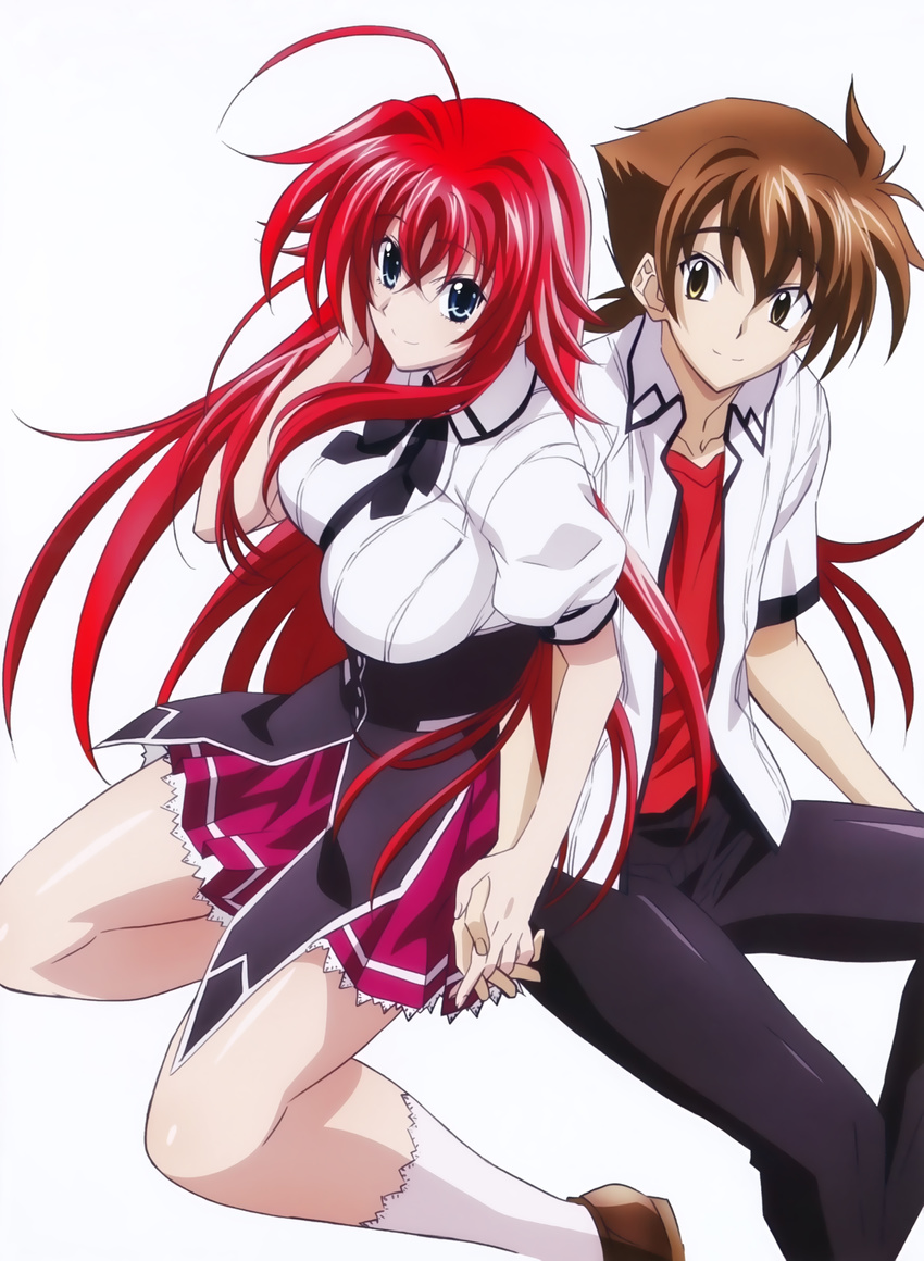 gotou_junji highschool_dxd hyoudou_issei rias_gremory seifuku