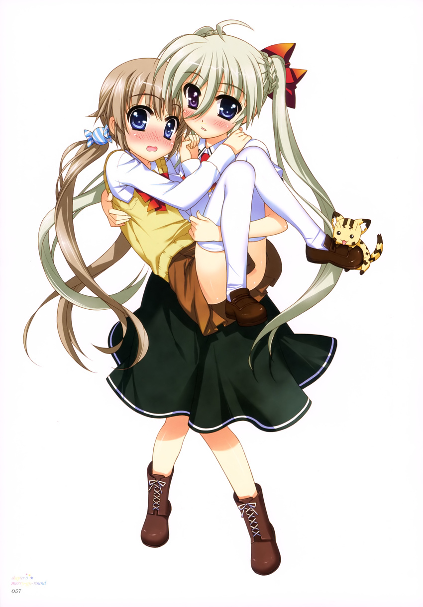 asteion corona_timir dress einhart_stratos fujima_takuya heterochromia mahou_shoujo_lyrical_nanoha mahou_shoujo_lyrical_nanoha_vivid seifuku thighhighs