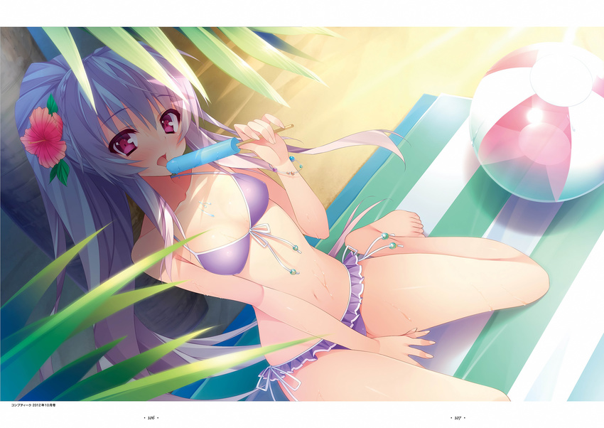 anapom bikini cream kitazono_saya shukufuku_no_kane_no_oto_wa_sakura-iro_no_kaze_to_tomo_ni swimsuits