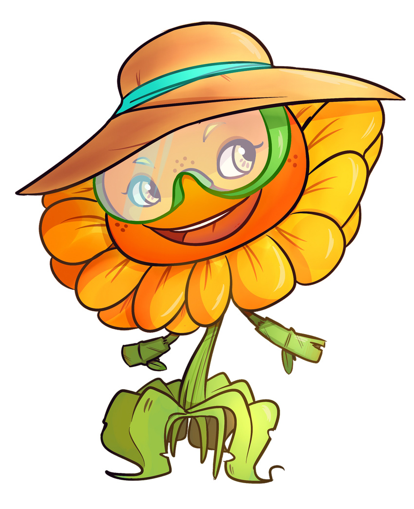 call-me-fantasy eyewear female flora_fauna flower freckles goggles hi_res not_furry plant plants_vs_zombies solo sunflower