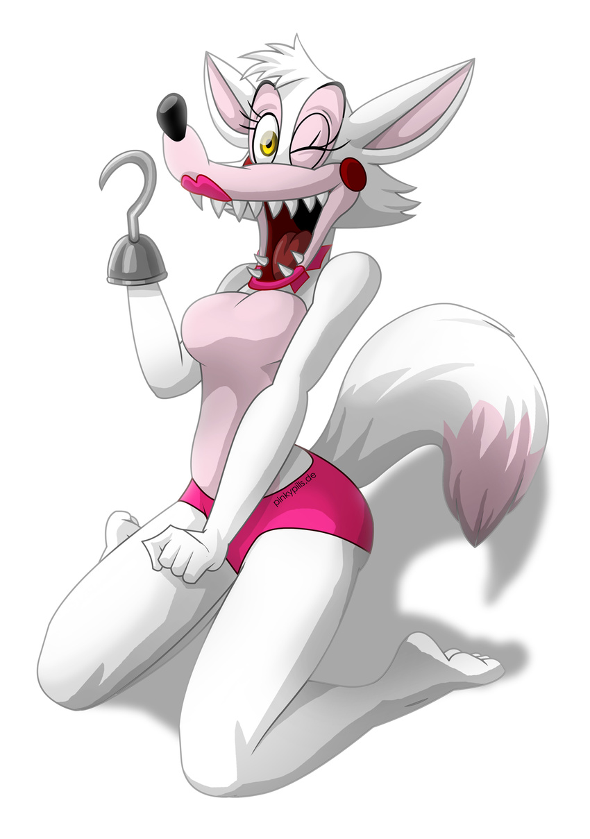 animatronic breasts canine clothed clothing female five_nights_at_freddy's five_nights_at_freddy's_2 fox funtime_foxy_(fnaf) group hi_res hook machine mammal mangle_(fnaf) one_eye_closed open_mouth panties pinkypills_(artist) robot topless underwear video_games wink yellow_eyes