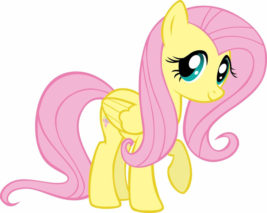 cute cutie_mark equine female feral fluttershy_(mlp) friendship_is_magic hair horse long_hair looking_at_viewer mammal my_little_pony pegasus pink_hair pony solo wings