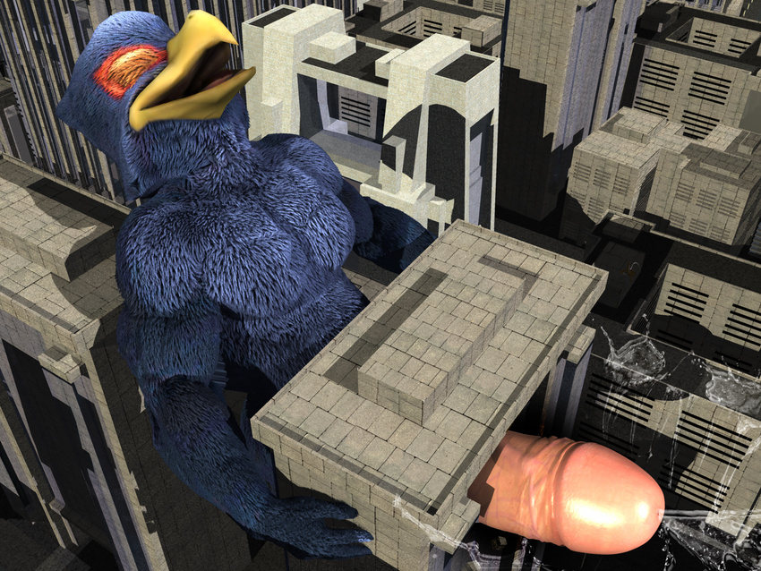 3d_(artwork) avian building cgi digital_media_(artwork) falco_lombardi imago macro male mammal nintendo penis star_fox video_games