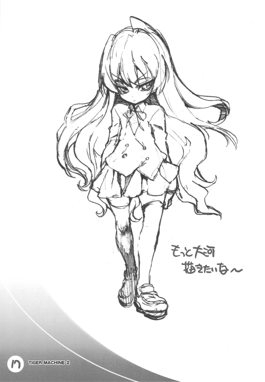 aisaka_taiga mamagult monochrome seifuku thigh-highs toradora! ukyou_takao