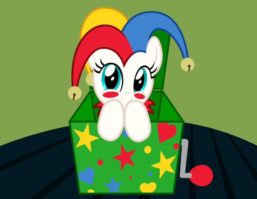 2016 badumsquish bell blue_eyes blush box equine female horse jack_in_the_box mammal my_little_pony pony solo