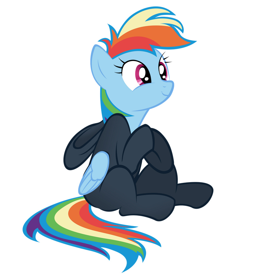 blue_fur clothing equine feathered_wings feathers female feral friendship_is_magic fur hair horse mammal multicolored_hair my_little_pony ninja pegasus pony rainbow_dash_(mlp) rainbow_hair solo v-d-k wings