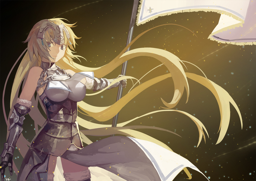 armor blonde_hair breasts fate/apocrypha fate/grand_order fate_(series) long_hair nanaya_(daaijianglin) ruler_(fate/apocrypha)