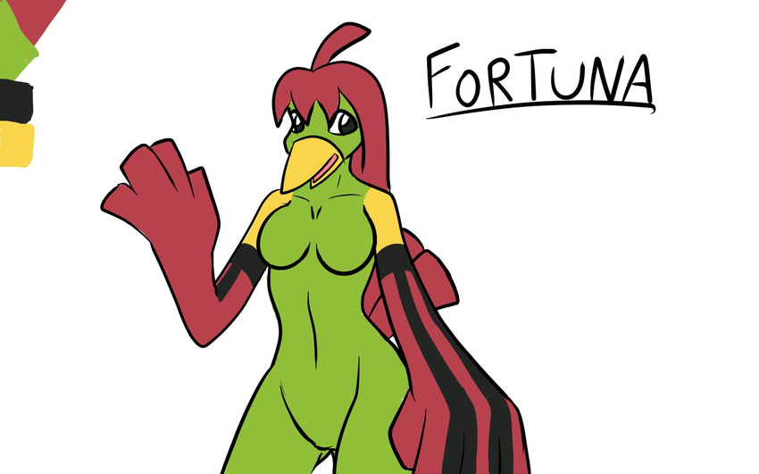 anthro avian avoid_posting battle_fennec_(artist) beak breasts female fortuna_(character) natu nintendo pok&eacute;mon video_games wings