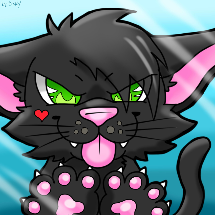 &lt;3 4_fingers :3 absurd_res ambiguous_gender angry cat claws cute darkgrim2 digital_media_(artwork) dodesh emo feline girly glass goth hair hi_res long_hair looking_at_viewer mammal no_clothes nude pads_(disambiguation) pawpads solo tag tagme tongue tongue_out whiskers young