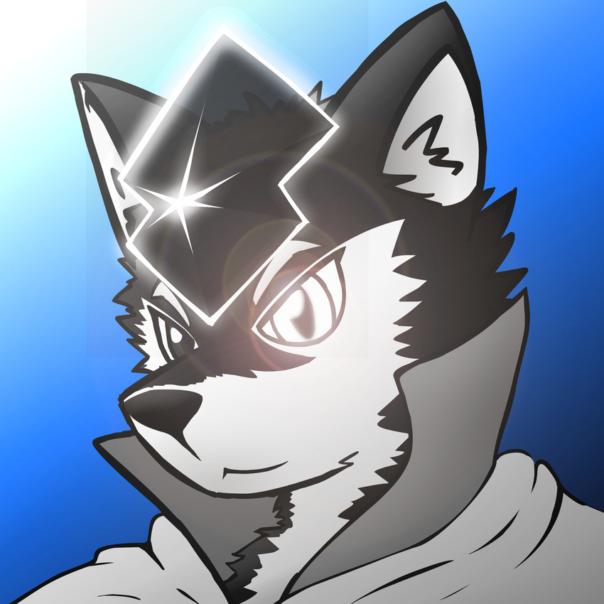 anthro black_eyes canine dog fur husky icon low_res male mammal solo wolf zpectralkrystal