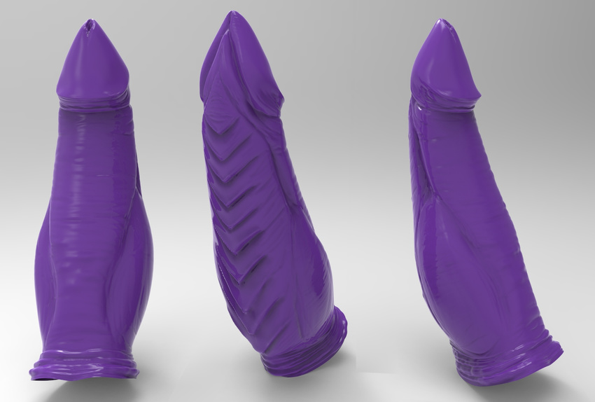 2015 3d_(artwork) animal_genitalia animal_penis digital_media_(artwork) dildo disembodied_penis dragon erection knot lizard male model penis purple_penis reptile salireths scalie sex_toy simple_background skyboxmonster_(character) solo urethra white_background