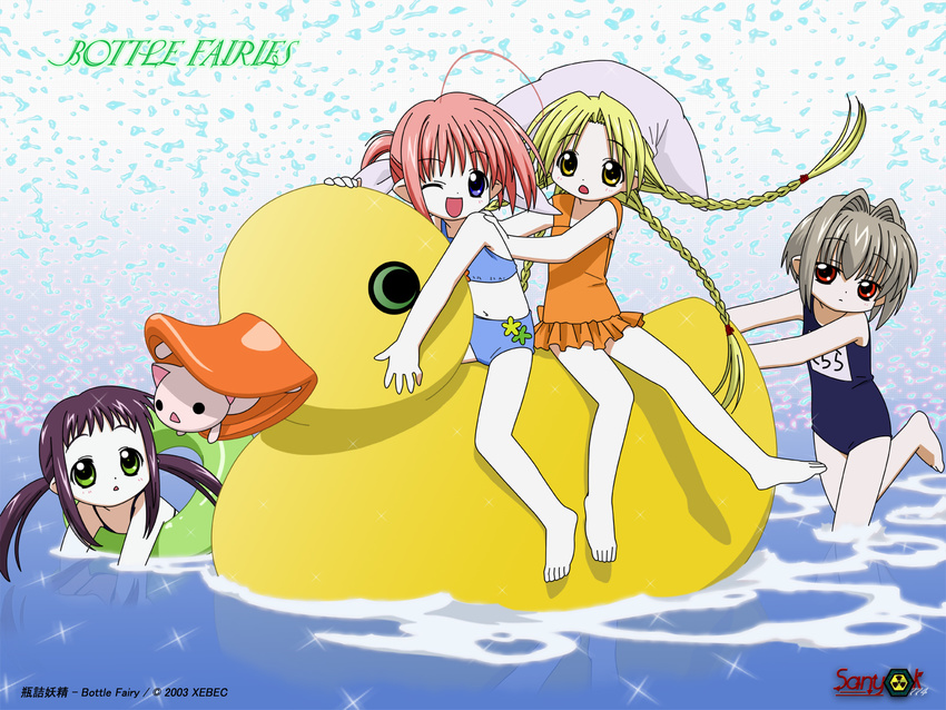 bottle_fairy chiriri duck hororo kururu oboro sarara swimsuit