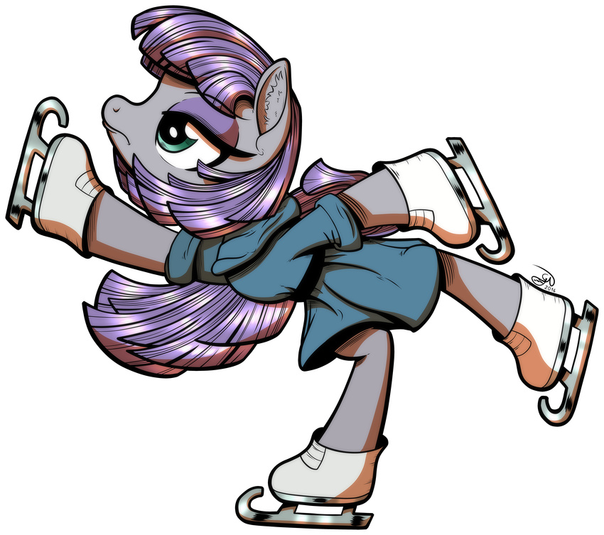 2016 absurd_res alpha_channel clothing equine eyeshadow female friendship_is_magic frock gray-day hair hi_res horse ice_skates makeup mammal maud_pie_(mlp) my_little_pony pony purple_hair simple_background solo transparent_background
