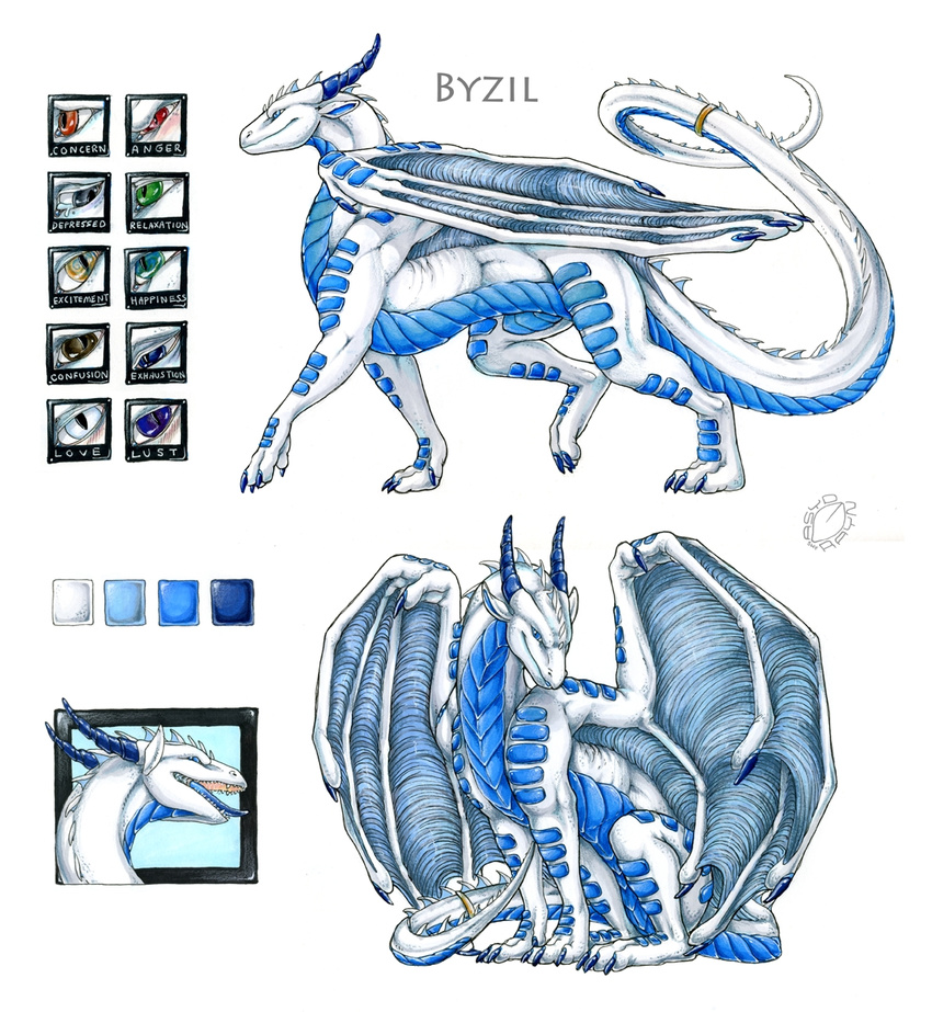ambiguous_gender byzil dragon feral simple_background solo white_background