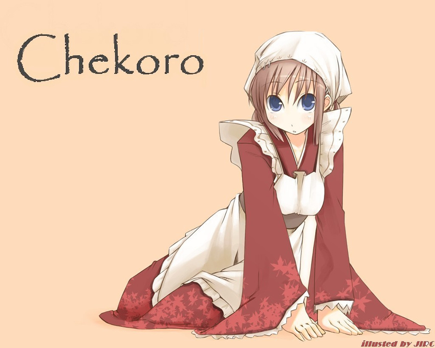 bangs copyright_request dress jirou_(chekoro) long_sleeves solo wallpaper