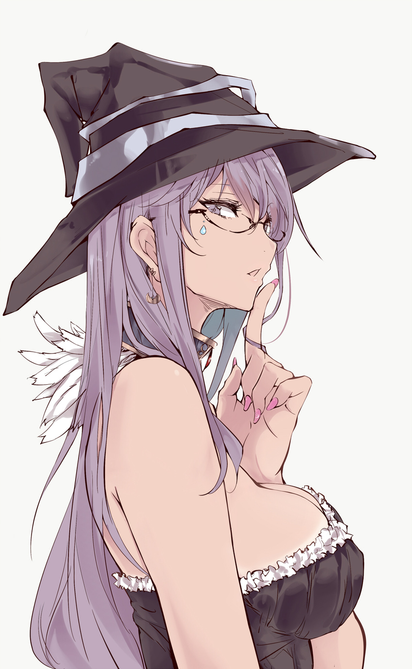 cleavage megane no_bra touma_kisa witch