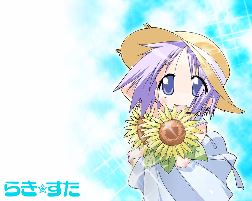 hiiragi_tsukasa lucky_star sunflower tagme
