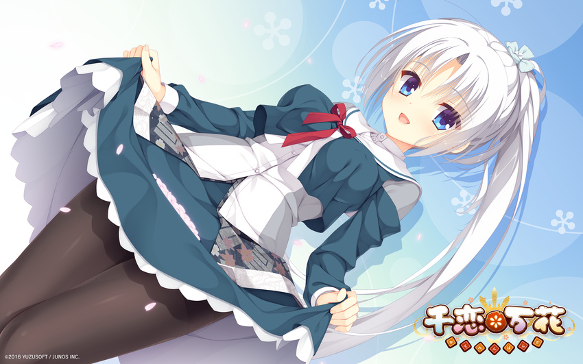 kobuichi pantyhose seifuku senren_banka skirt_lift tomotake_yoshino wallpaper yuzu-soft