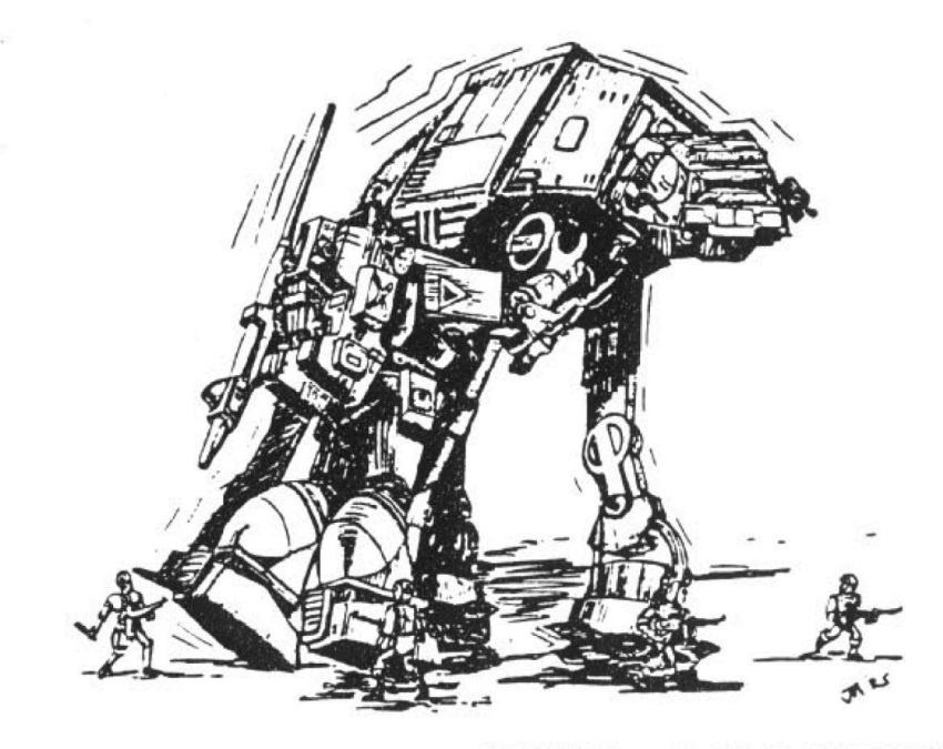 artist_request at-at autocannon battlefield battletech cannon crossover dougram energy_cannon galactic_empire laser_cannon mecha robot shadowhawk shoulder_cannon signature soldier source_request star_wars taiyou_no_kiba_dougram walker_(robot)