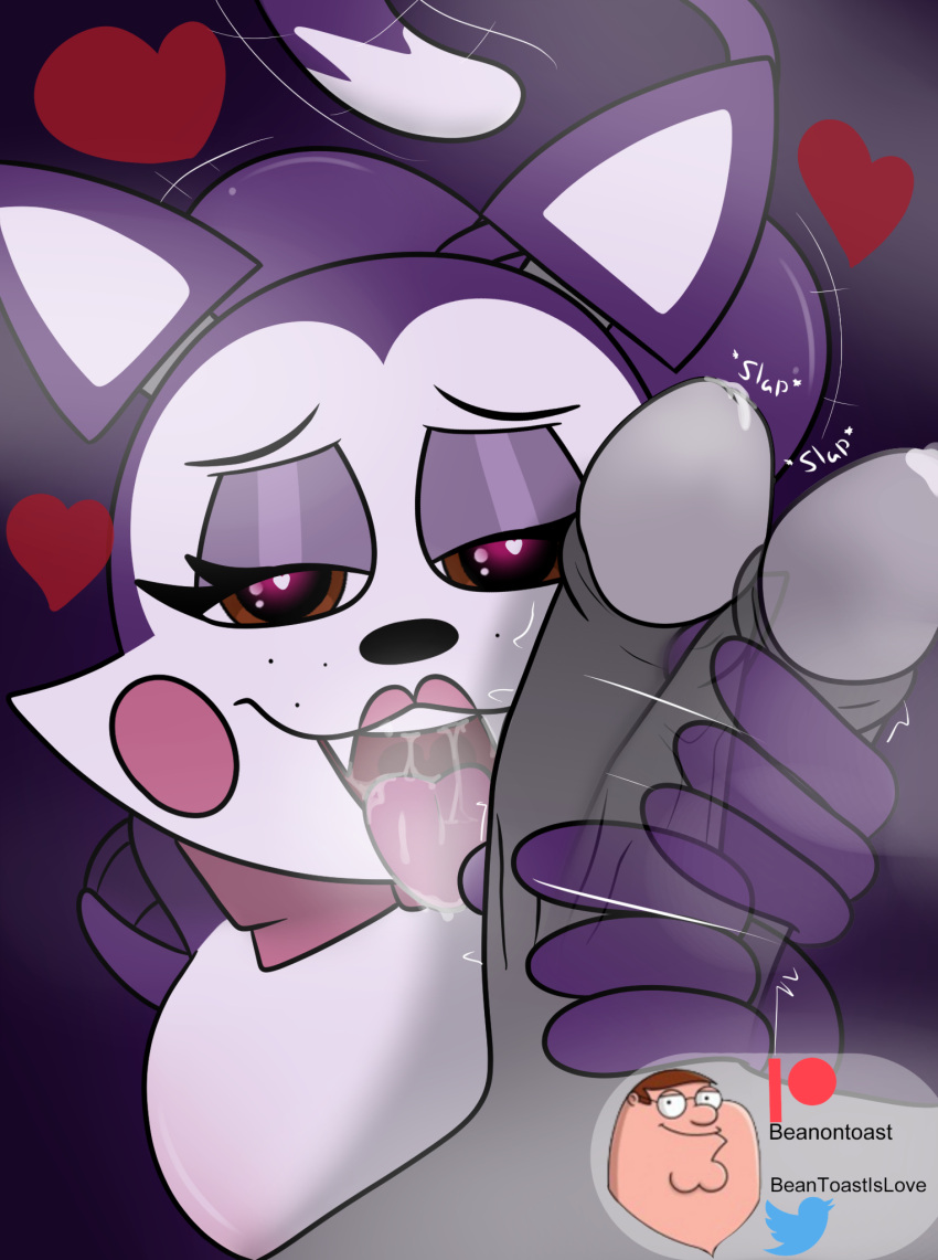 &lt;3 &lt;3_eyes 2023 4_fingers animatronic anthro artist_name beanontoast big_breasts big_butt bodily_fluids breasts brown_eyes bubble_butt butt cindy_(fnac) curvy_figure digital_drawing_(artwork) digital_media_(artwork) domestic_cat duo erection felid feline felis female fingers first_person_view five_nights_at_candy's genital_fluids genitals handjob hi_res long_tail looking_at_viewer machine male male/female male_pov mammal motion_lines multicolored_body open_mouth open_smile penile penis pov_eye_contact precum purple_body robot saliva sex simple_background smile tail tongue tongue_out two_tone_body voluptuous watermark white_body wide_hips