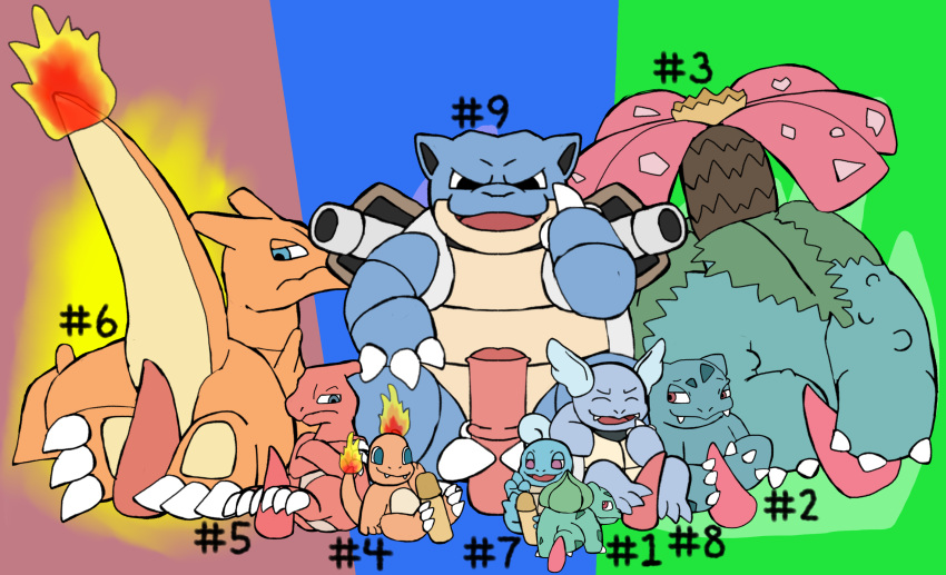3_toes ambiguous_gender blastoise blue_body blue_skin bulbasaur charizard charmander charmeleon claws digital_media_(artwork) erection feet feral fire flaming_tail foot_fetish foot_play footjob generation_1_pokemon genitals group hashtag hi_res id_number ivysaur male nintendo number open_mouth orange_body paws penis plant pokemon pokemon_(species) secretsableye sex shell smile squirtle tail tapering_penis text toes venusaur wartortle wings