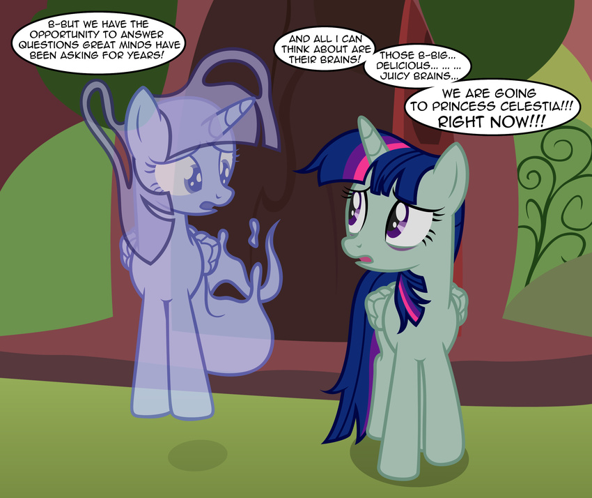 2016 badumsquish dialogue duo english_text equine friendship_is_magic ghost hi_res horn mammal my_little_pony spirit text twilight_sparkle_(mlp) undead winged_unicorn wings zombie