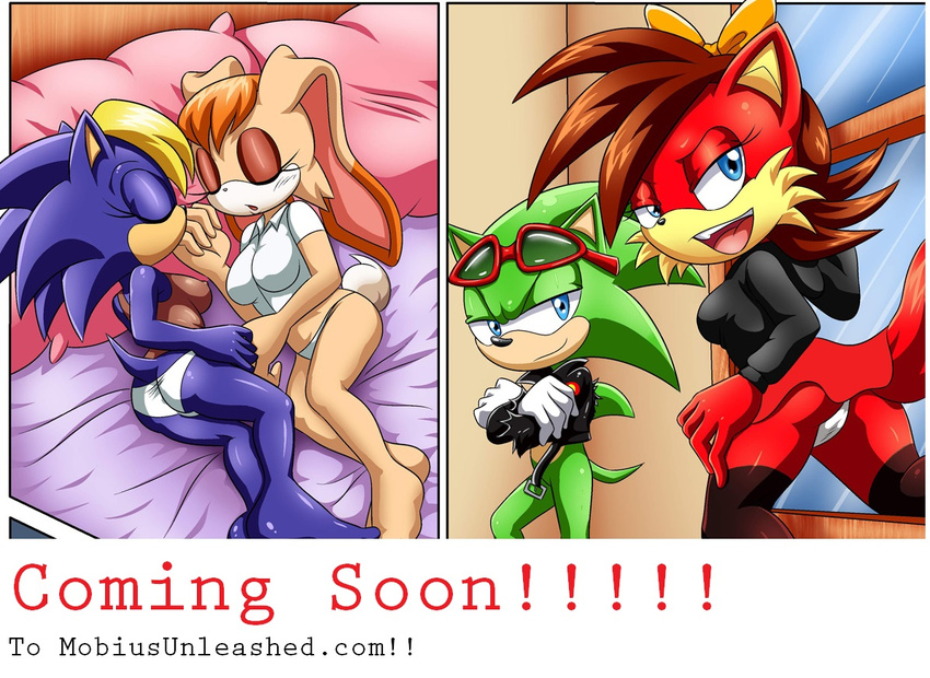 2016 anthro archie_comics bbmbbf bernadette_hedgehog blue_eyes butt canine clothing comic coming_soon digital_media_(artwork) female fiona_fox fox fur gloves hair half-closed_eyes hedgehog inkbunny lagomorph male mammal mature_female mobius_unleashed nipples open_mouth palcomix palcomix_team preview rabbit scourge_the_hedgehog smile sonic_(series) teaser vanilla_the_rabbit video_games