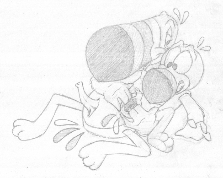 age_difference anthro avian beak bird duo erection froot_loops gaping gaping_cloaca incest male male/male mascot mizzyam monochrome naughty_face one_eye_closed open_mouth pencil_(artwork) penis presenting_partner questionable_consent reclining size_difference spread_legs spreading tapering_penis toucan toucan_sam toucan_sam's_nephews traditional_media_(artwork) wince winged_arms wings