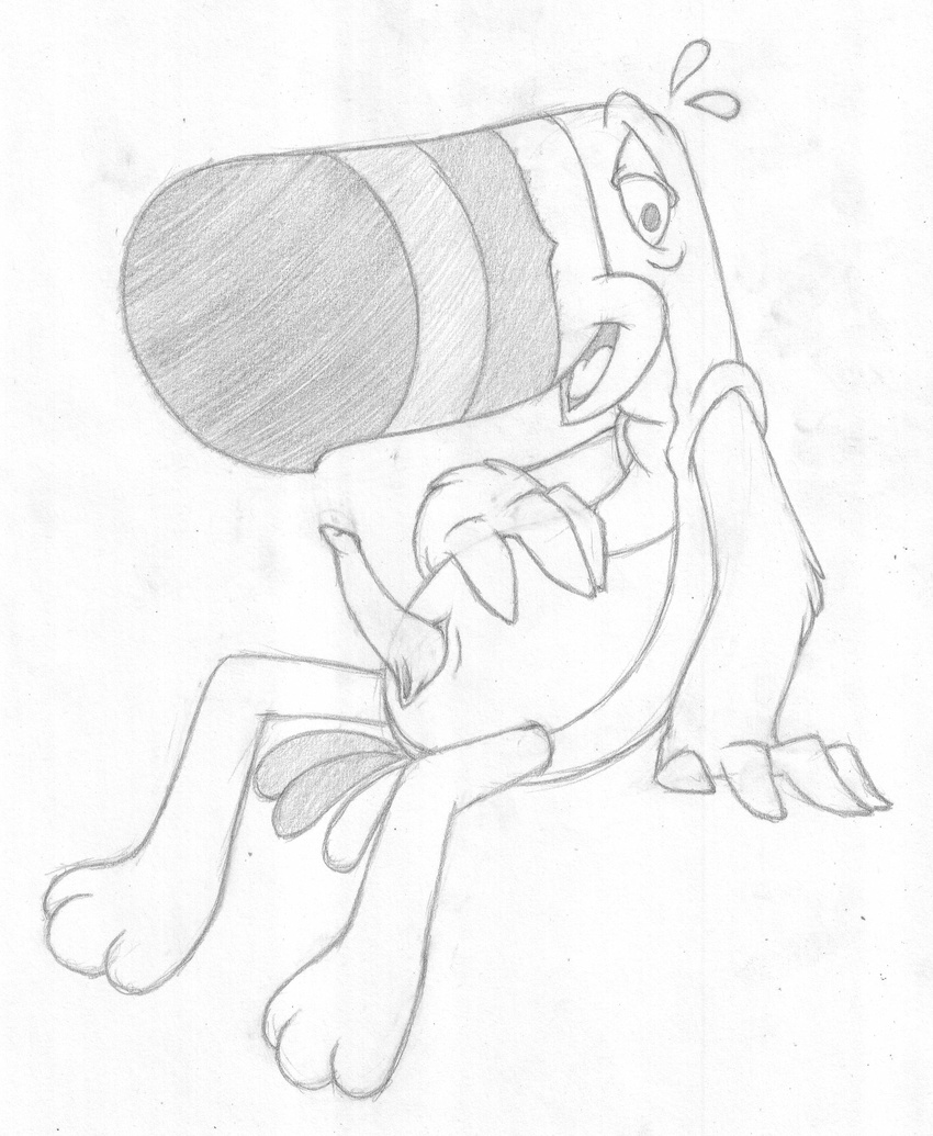 animal_genitalia anthro arm_support avian bird cloaca erection froot_loops greyscale looking_at_viewer male mizzyam monochrome open_mouth pencil_(artwork) penis pinup pose reclining sitting smile solo tapering_penis toucan toucan_sam traditional_media_(artwork)