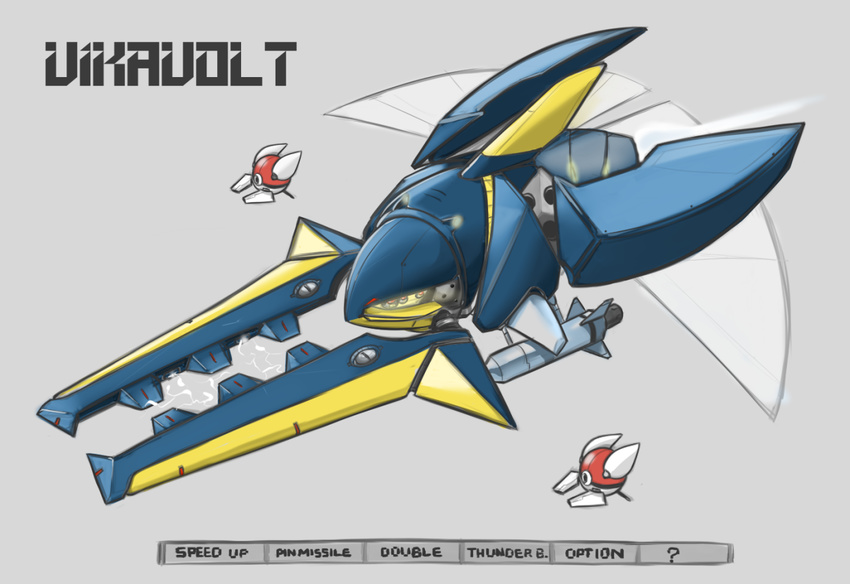 crossover english_text gradius machine missile nintendo pok&eacute;ball pok&eacute;mon robot solo text video_games vikavolt wings xopachi