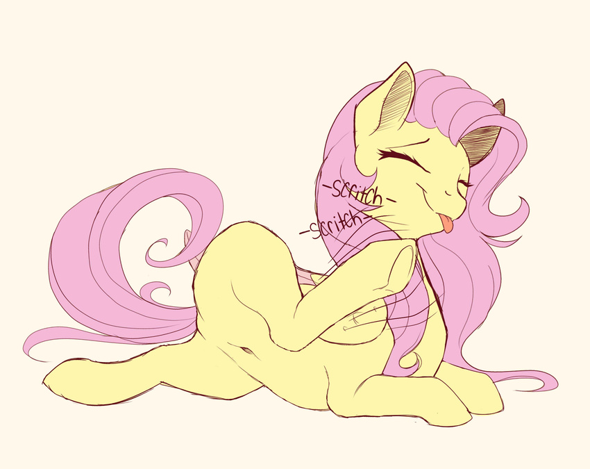 2016 cute equine evehly eyes_closed female feral fluttershy_(mlp) friendship_is_magic mammal my_little_pony nave pegasus smile tongue tongue_out wings