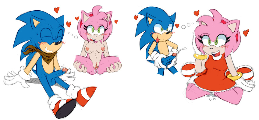 &lt;3 2016 amy_rose anthro areola balls big_breasts blush breasts cum cumshot duo erect_nipples erection extraspecialzone female hedgehog male mammal nipples nude orgasm penis pussy sonic_(series) sonic_the_hedgehog