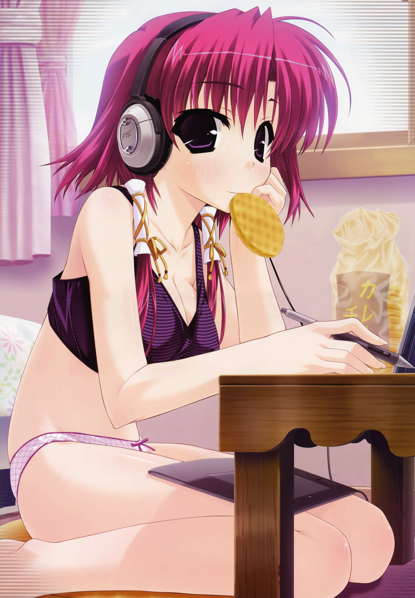 amatsumisorani bra cleavage clochette headphones hitotsuboshi_kanna pantsu shintaro