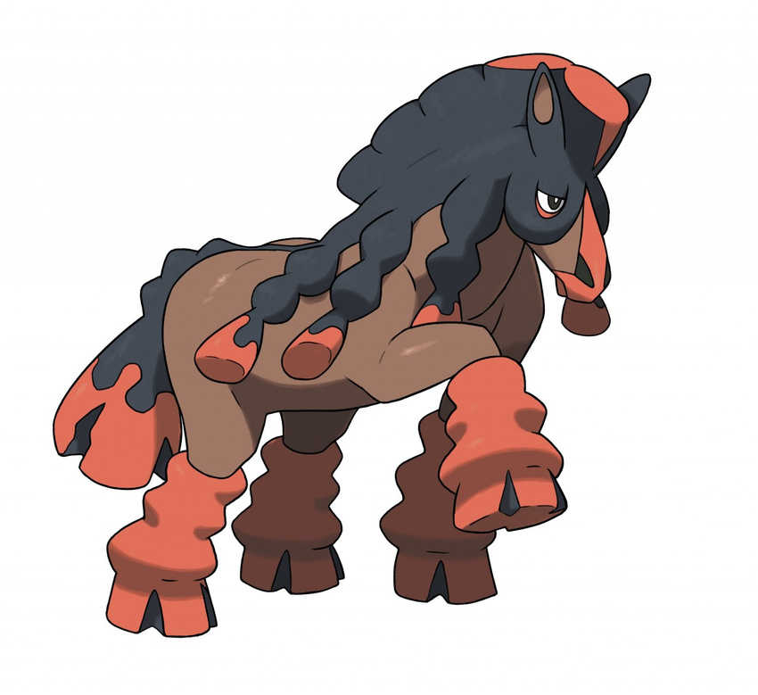 gen_7_pokemon hairlocs horse mudsdale no_humans official_art pokemon pokemon_(creature) simple_background solo white_background