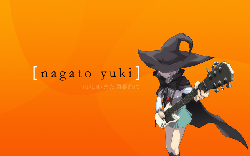 guitar nagato_yuki orange suzumiya_haruhi_no_yuuutsu witch
