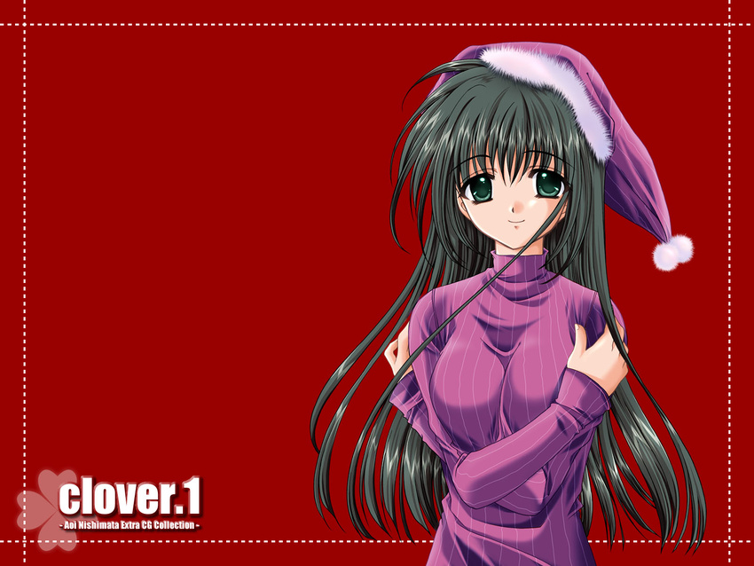 christmas clover nishimata_aoi red tagme