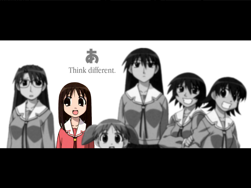 apple azumanga_daioh kagura kasuga_ayumu mac mihama_chiyo mizuhara_koyomi parody sakaki takino_tomo