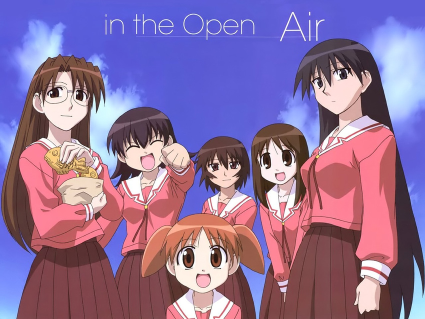 azumanga_daioh kagura kasuga_ayumu mihama_chiyo mizuhara_koyomi sakaki takino_tomo