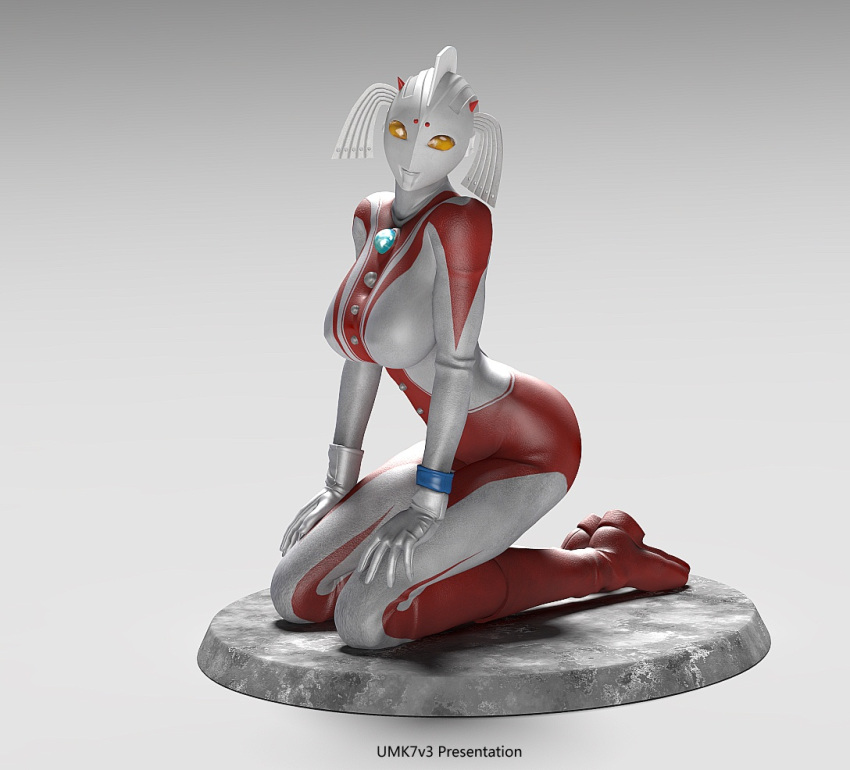 3d_(artwork) big_breasts bodysuit breasts butt clothing digital_media_(artwork) female humanoid levi_(artist) mother_of_ultra not_furry simple_background skinsuit solo tight_clothing ultraman_(series)