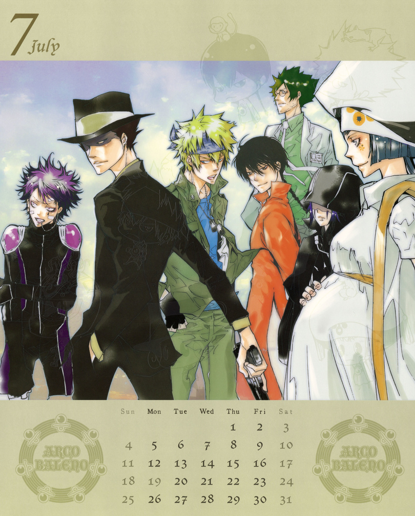 calendar colonnello fon katekyo_hitman_reborn! luce megane reborn skull tagme verde viper_(reborn)