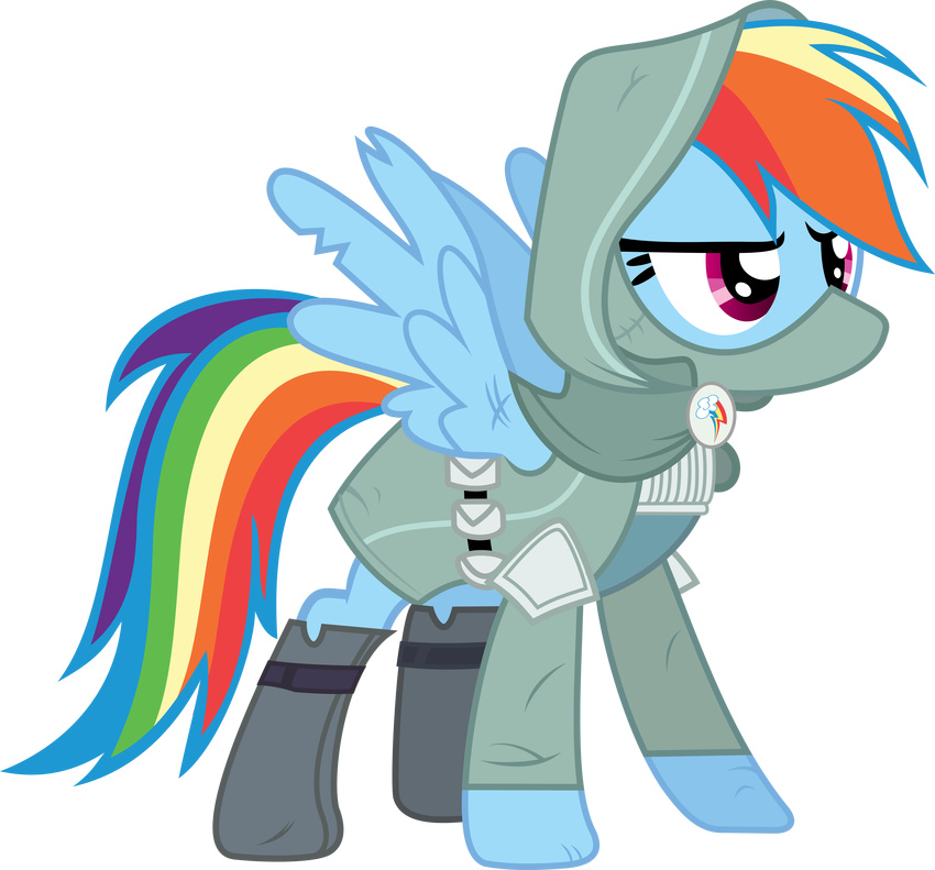 2016 absurd_res alpha_channel boots clothing crossover dungeons_and_discords equine female footwear friendship_is_magic hi_res hood horn mammal mask my_little_pony pink1ejack rai rainbow_dash_(mlp) rogue simple_background solo thief transparent_background unicorn utility_belt vector