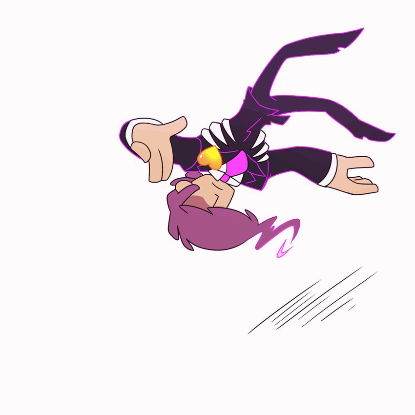 animated animated_gif black_sclera formal glowing glowing_eye hailey_lain heart highres lewis_(mystery_skulls) male_focus mystery_skulls necktie pink_eyes rolling rolling_girl_(vocaloid) solo spinning suit