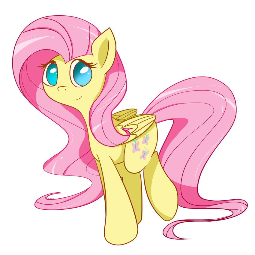 2015 alpha_channel blue_eyes cutie_mark equine eyelashes feathered_wings feathers female feral flamevulture17 fluttershy_(mlp) friendship_is_magic fur hair hooves mammal my_little_pony pegasus pink_hair simple_background smile solo transparent_background wings yellow_feathers yellow_fur