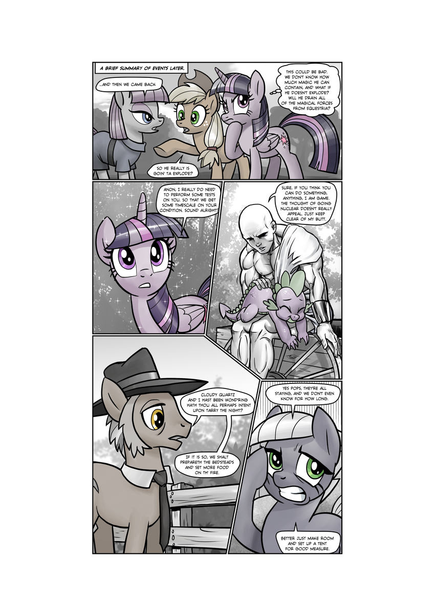 anon applejack_(mlp) comic dialogue dragon earth_pony english_text equine feathered_wings feathers female feral friendship_is_magic hi_res horn horse human igneous_rock_(mlp) male mammal maud_pie_(mlp) my_little_pony pencils_(artist) pony speech_bubble spike_(mlp) text twilight_sparkle_(mlp) winged_unicorn wings