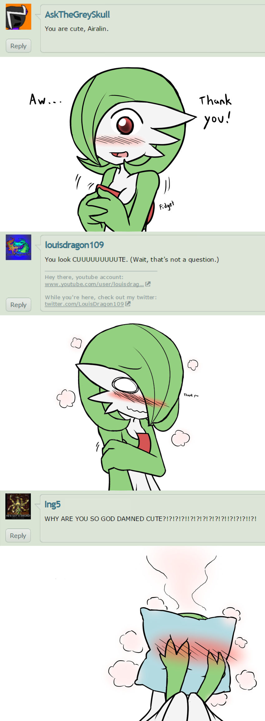 absurdres airalin_(mark_folks) blush choker comic commentary deviantart english gardevoir gen_3_pokemon highres long_image mark_folks o_o open_mouth pokemon pokemon_(creature) simple_background smile tall_image white_background