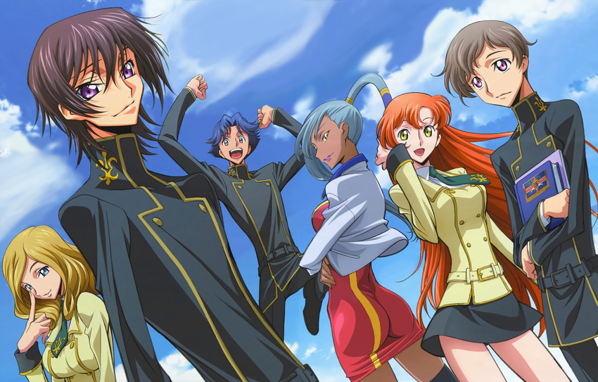 code_geass lelouch_lamperouge millay_ashford rivalz_cardemonde rollo_lamperouge shirley_fenette sky viletta_nu